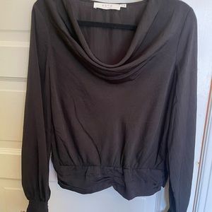 ASTR black satin blouse
